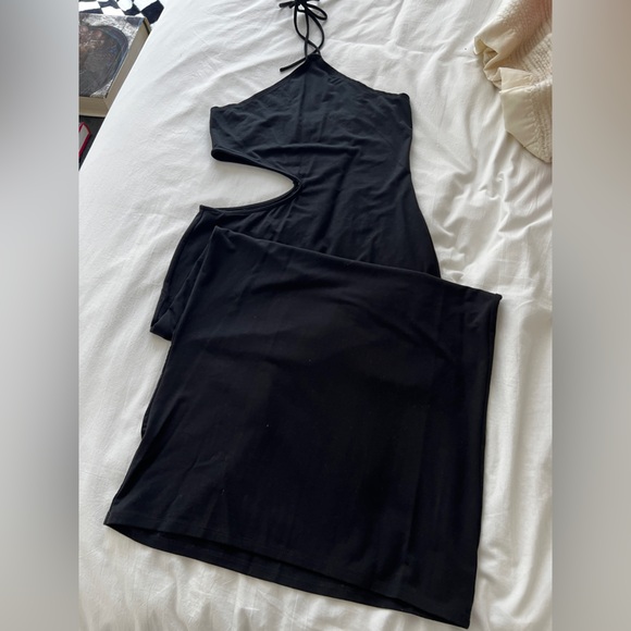 Reformation Black Halter Dress with cut out - Picture 2 of 4